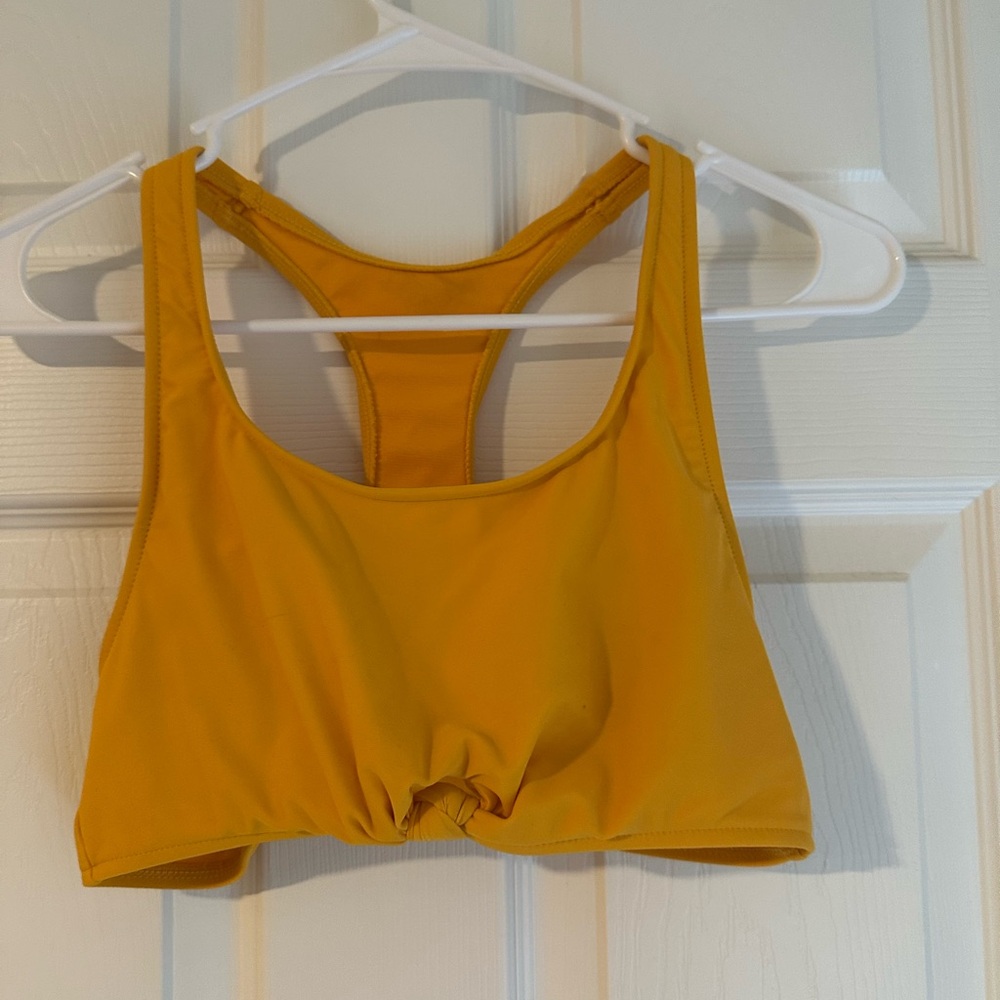 Vibrant Yellow Racerback swim top